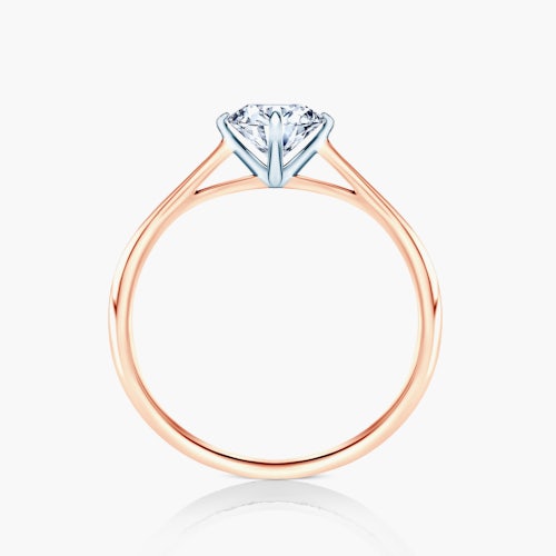 Pierścionek zaręczynowy The Light: dwukolorowe złoto, diament